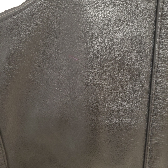 Jamin Leather men's black leather vest Size 40 lace up sides 4 pockets snaps - Picture 14 of 16